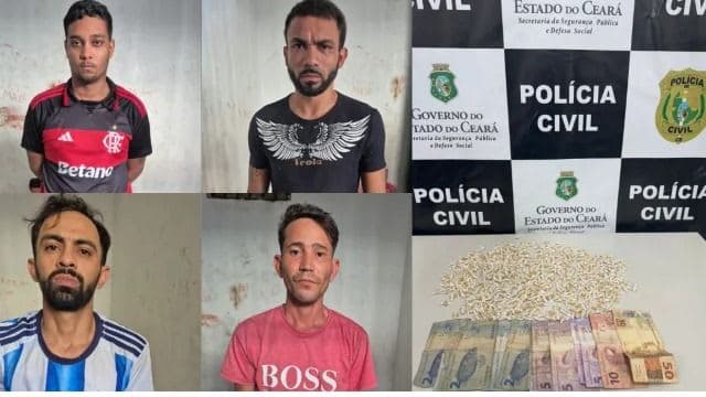 Polícia Civil prende quarteto no Juazeiro