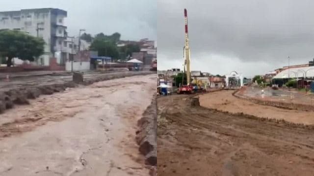 Após chuvas, canal do Rio Grangeiro transborda e causa transtornos