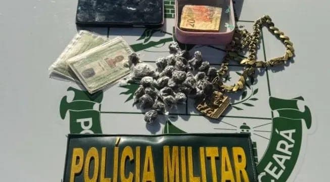 Jovem de 20 anos preso com drogas em Assaré já foi posto em liberdade