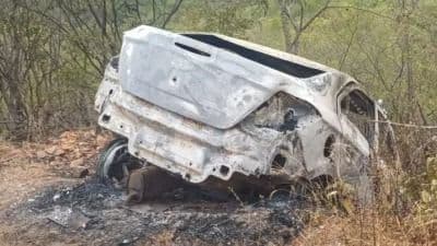 Taxista é encontrado morto dentro do próprio carro incendiado na zona rural de Icó