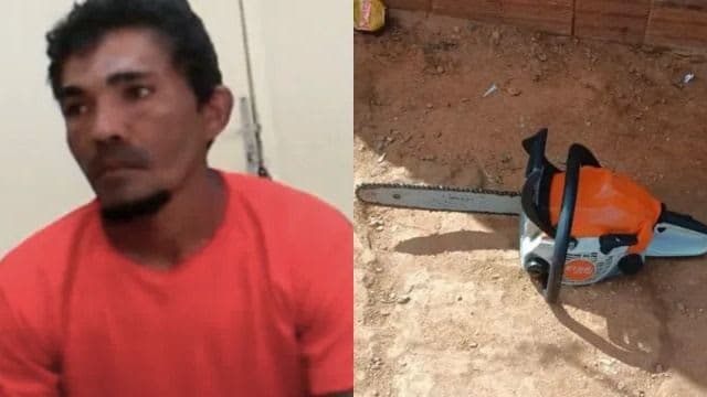 Homem ameaça esposa com foice e é preso em Aurora