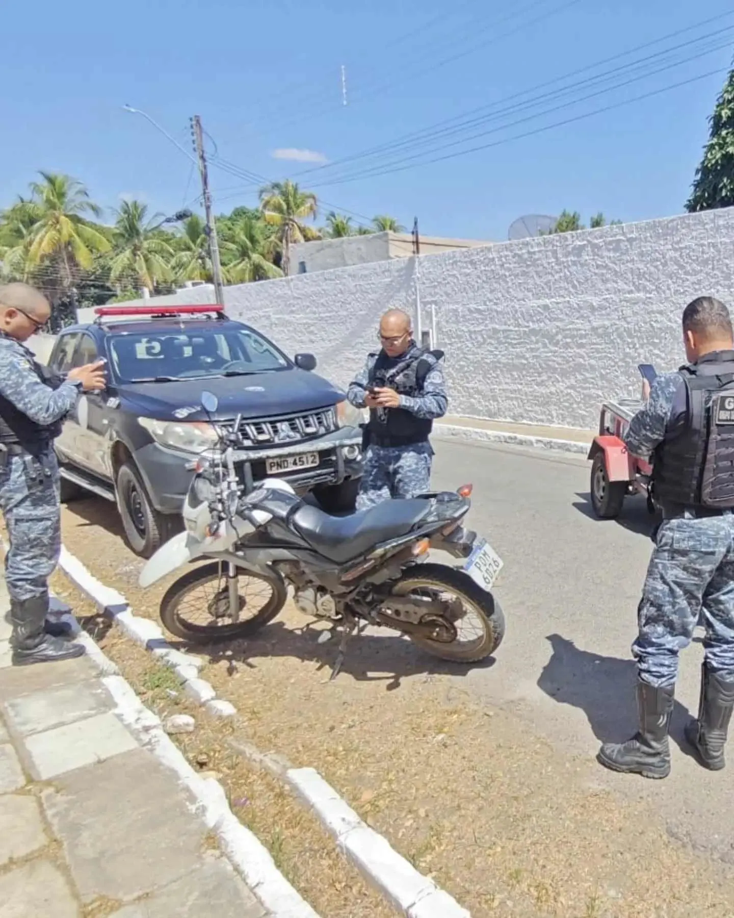 Motocicleta furtada é recuperada pelo GTM neste sábado