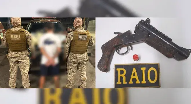 BEPI apreende revólver em Juazeiro e RAIO encontra arma em Barbalha