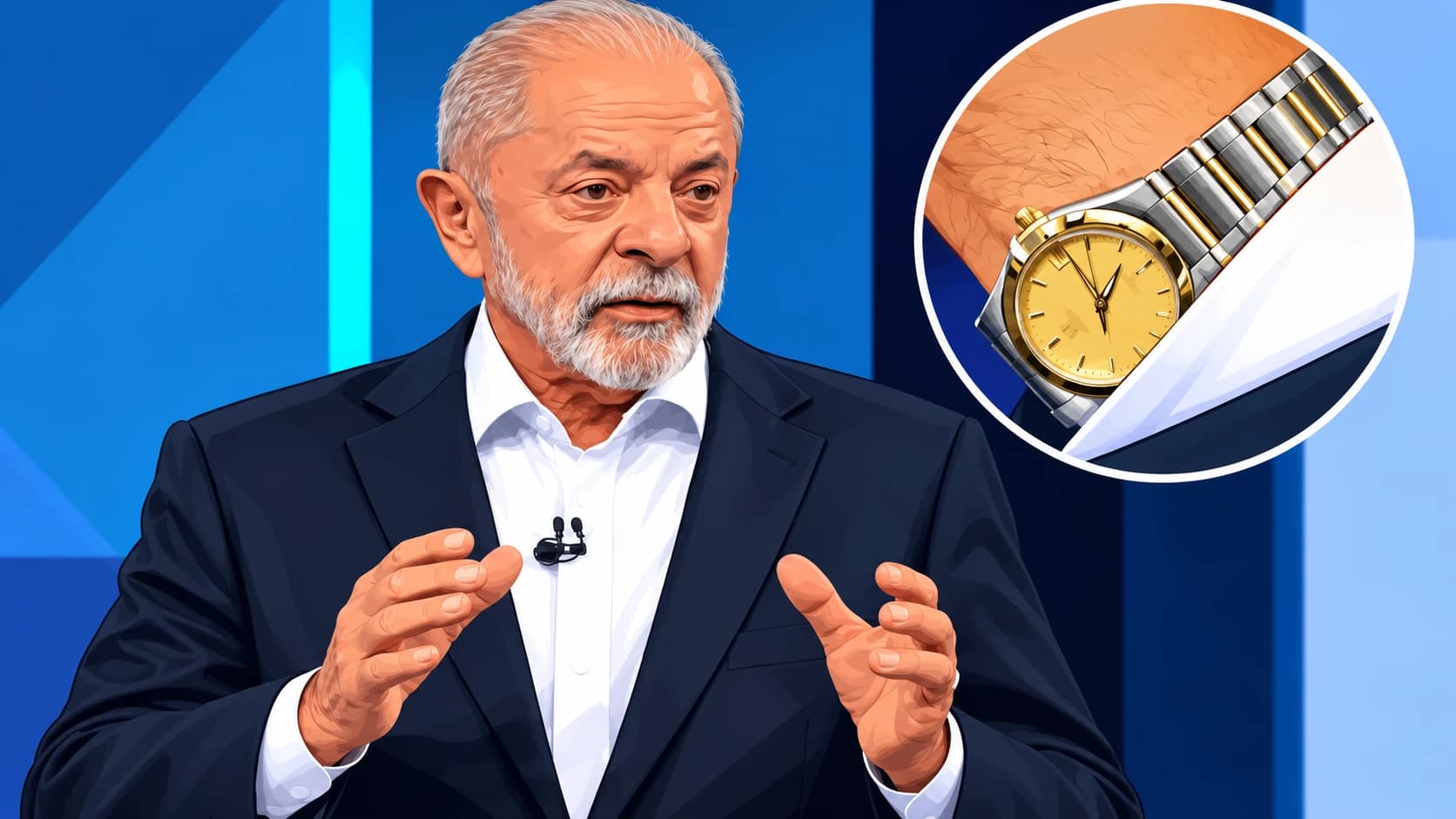 Lula deixa de usar relógio de R$ 42 mil em debate na Globo